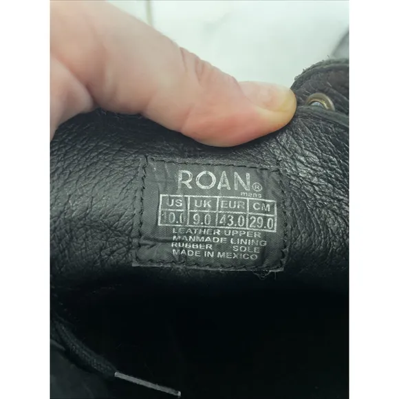 ROAN By Bed Stu Men’s Size 9 Black Leather Wing Tip Ankle Boots Excellent Shape