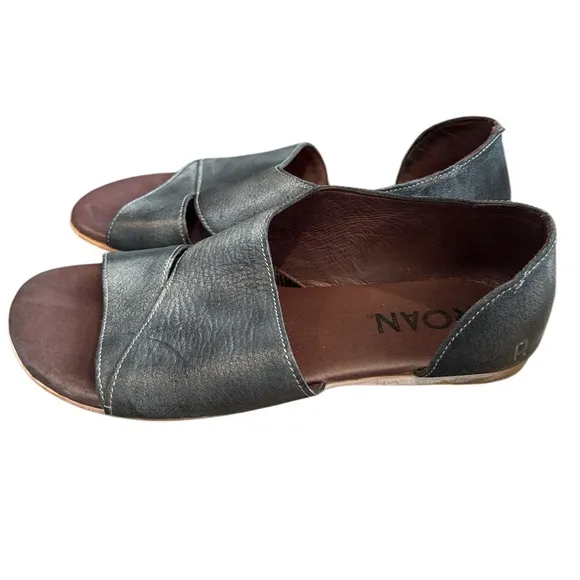 Roan by Bed Stu Womens Irie Leather Slip On Flat Sandals Sandals