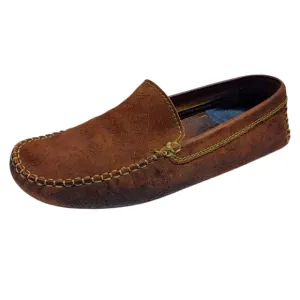 Robert Graham Verrazano Brown Suede Paisley Nubuck Drivers Men's Size 8