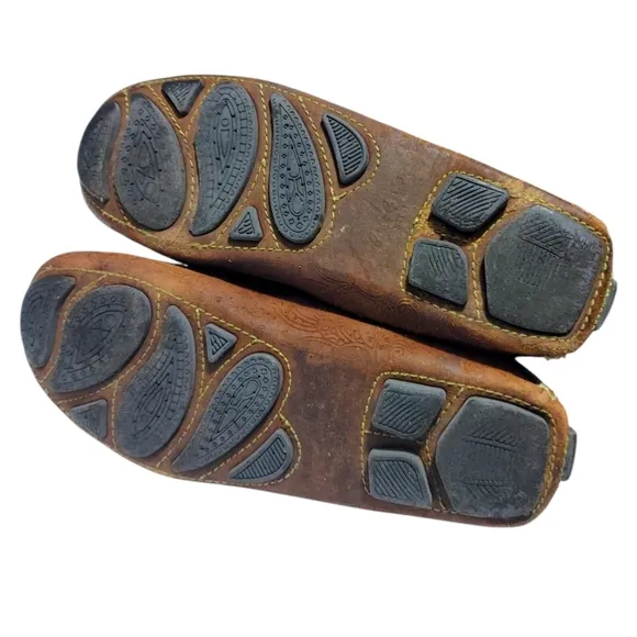 Robert Graham Verrazano Brown Suede Paisley Nubuck Drivers Men's Size 8