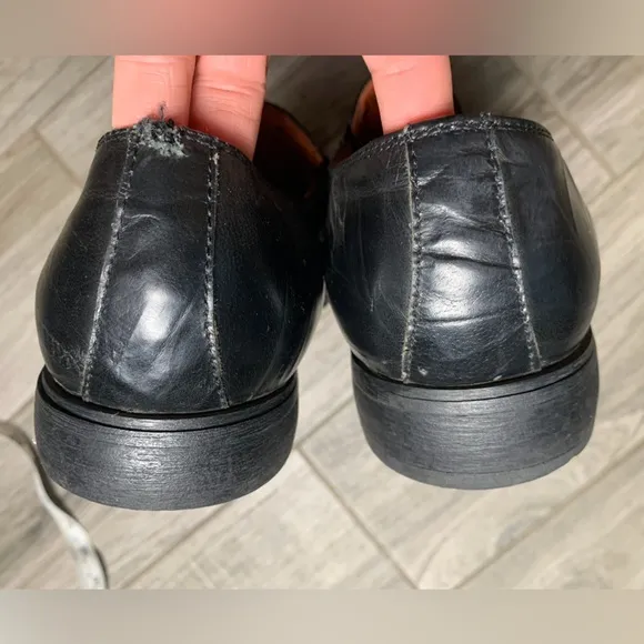 Robert Wayne‎ ☠️ Rome Black Cross Leather Loafers