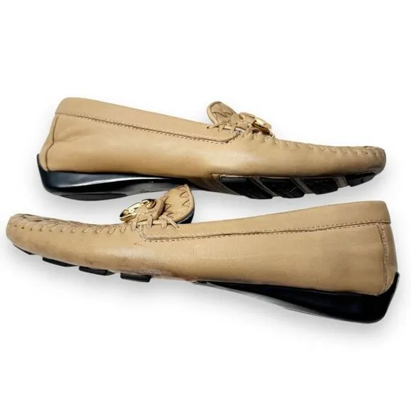 Robert Zur Perlata Shell True Glove Tan Leather Driving Loafers Women’s Size 7.5