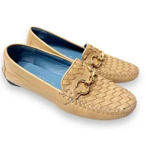 Robert Zur Perlata Shell True Glove Tan Leather Driving Loafers Women’s Size 7.5