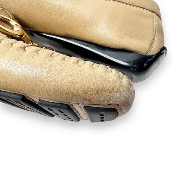 Robert Zur Perlata Shell True Glove Tan Leather Driving Loafers Women’s Size 7.5