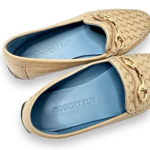 Robert Zur Perlata Shell True Glove Tan Leather Driving Loafers Women’s Size 7.5
