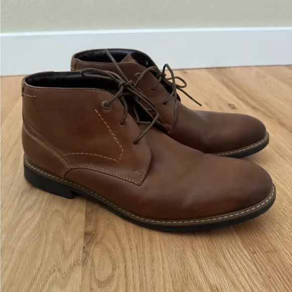 Rockport Classic Break Leather Chukka Boots Shoes Mens Size 11.5 Brown