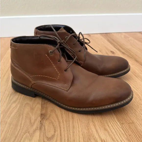Rockport Classic Break Leather Chukka Boots Shoes Mens Size 11.5 Brown