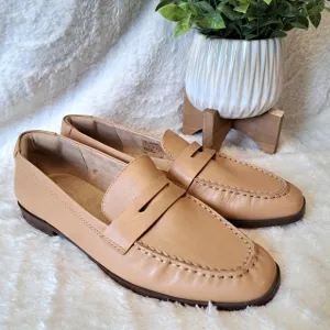 Rockport Trutech Susana Penny Loafer Flat Tan Leather Women's Size 9 NEW
