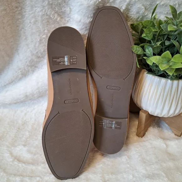 Rockport Trutech Susana Penny Loafer Flat Tan Leather Women's Size 9 NEW