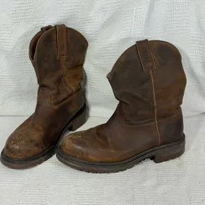 Rocky Original Brown Ride Men's Steel-Toe Work Boots Size 9M
