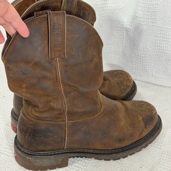 Rocky Original Brown Ride Men's Steel-Toe Work Boots Size 9M