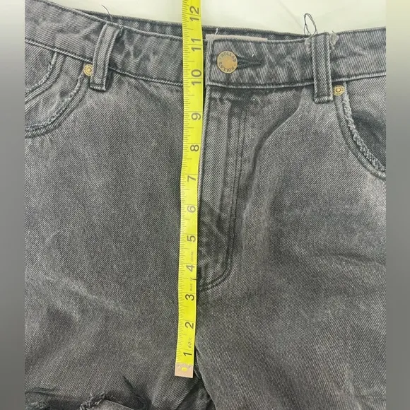 Rolla’s Original High Rise Straight Distressed Denim Jeans Stone Black US 27