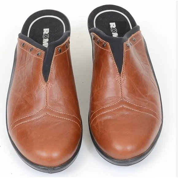 Romika Brown Leather Loafers Slip-Ons