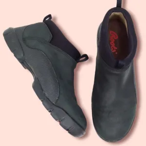 Roots Black Leather Sneaker Ankle Boots Size 8.5M Minimalist Slip On Canada