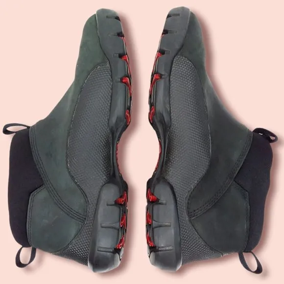 Roots Black Leather Sneaker Ankle Boots Size 8.5M Minimalist Slip On Canada