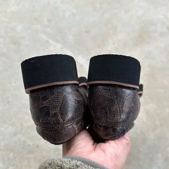Roper Ricochet Brown Leather Square Toe Slip-On Loafers Women’s Sz 5.5