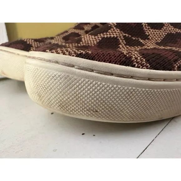 Rothy's Chelsea Wildcat Cheetah Slip On Sneaker Boots Animal Print sz 8.5
