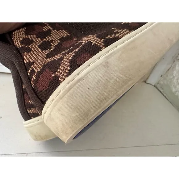 Rothy's Chelsea Wildcat Cheetah Slip On Sneaker Boots Animal Print sz 8.5