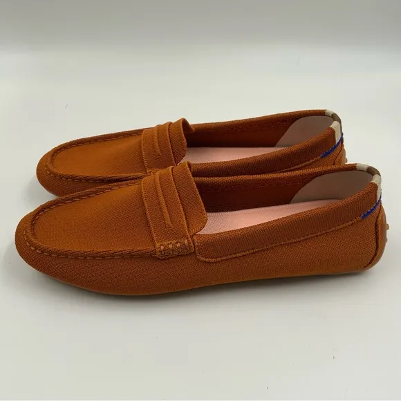 Rothy’s The Drivers Loafers Cognac Flat Slip-On. Women’s Size 9.