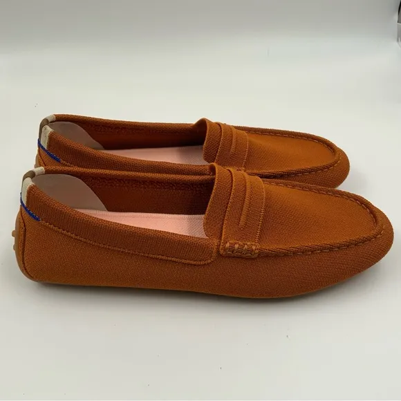 Rothy’s The Drivers Loafers Cognac Flat Slip-On. Women’s Size 9.