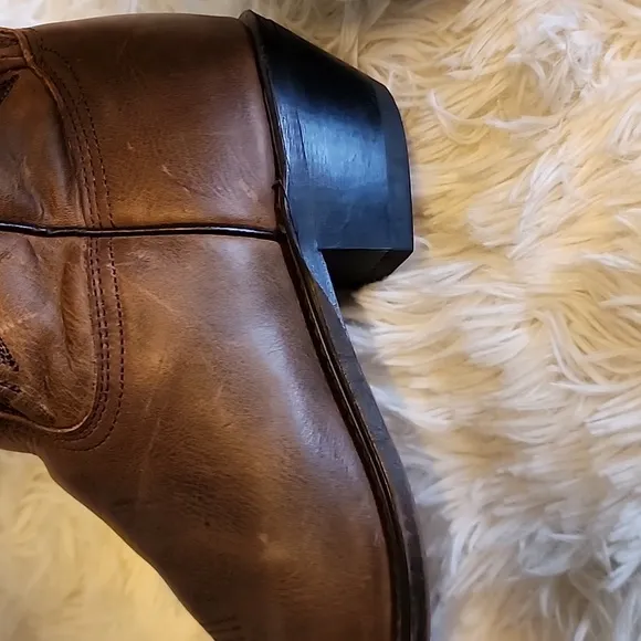 SAGE Brown Leather Cowboy Boots Size 7.5 COWGIRL BOOTS