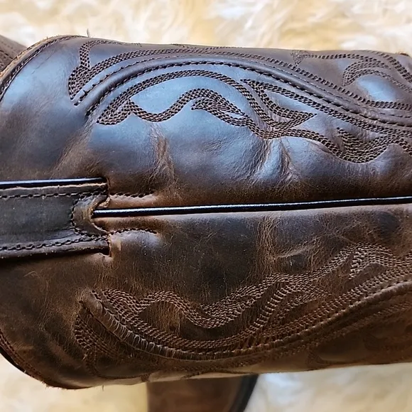 SAGE Brown Leather Cowboy Boots Size 7.5 COWGIRL BOOTS