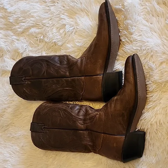 SAGE Brown Leather Cowboy Boots Size 7.5 COWGIRL BOOTS