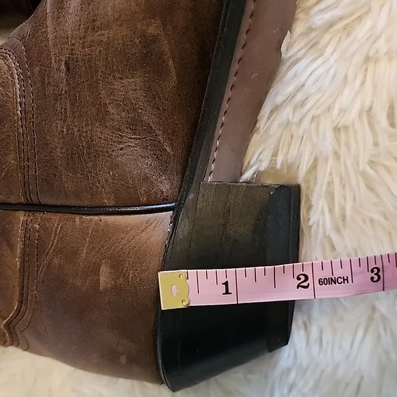 SAGE Brown Leather Cowboy Boots Size 7.5 COWGIRL BOOTS