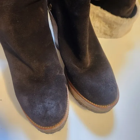 Saint Laurent Suede Tall Boots size 6 in VGUC