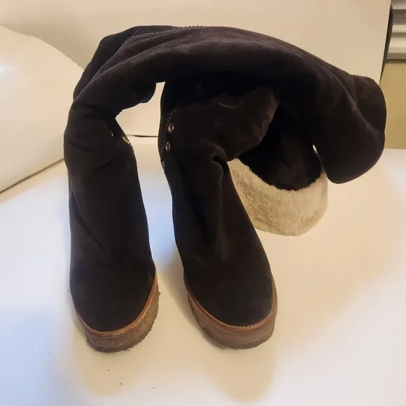 Saint Laurent Suede Tall Boots size 6 in VGUC