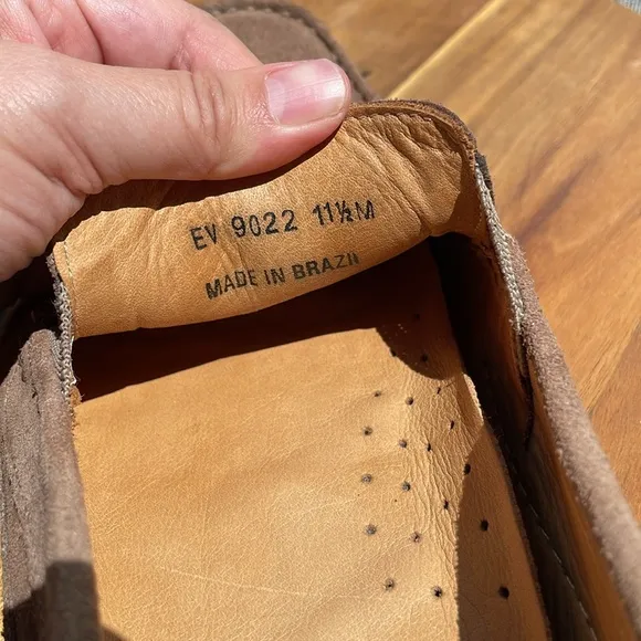 Saks Fifth Avenue Suede Leather Driver Loafers Light Brown Suede Size 11.5