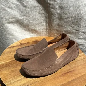 Saks Fifth Avenue Suede Leather Driver Loafers Light Brown Suede Size 11.5