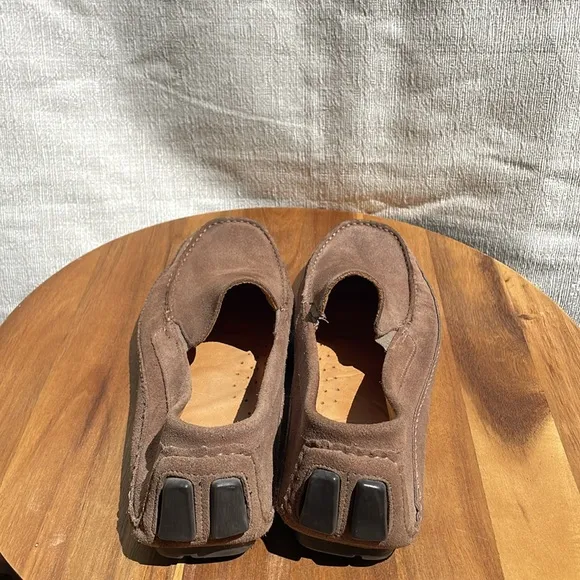 Saks Fifth Avenue Suede Leather Driver Loafers Light Brown Suede Size 11.5
