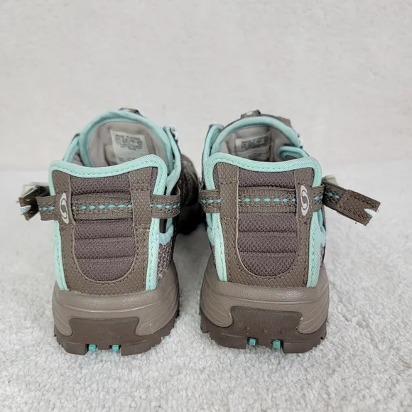 Salomon Brown/Aqua Techamphibian Trail Hiking Waterproof Sneaker/Sandals Sz 7