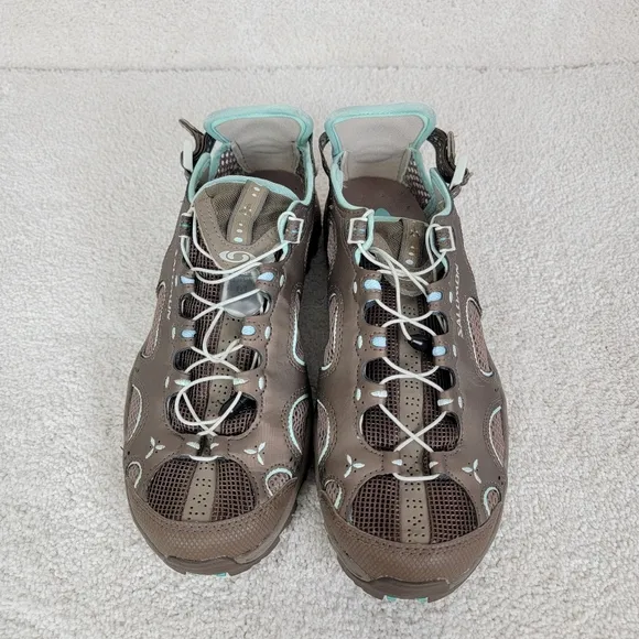 Salomon Brown/Aqua Techamphibian Trail Hiking Waterproof Sneaker/Sandals Sz 7