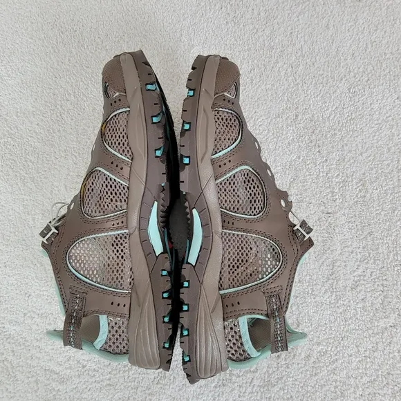 Salomon Brown/Aqua Techamphibian Trail Hiking Waterproof Sneaker/Sandals Sz 7