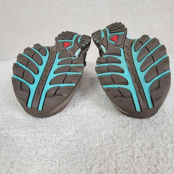 Salomon Brown/Aqua Techamphibian Trail Hiking Waterproof Sneaker/Sandals Sz 7