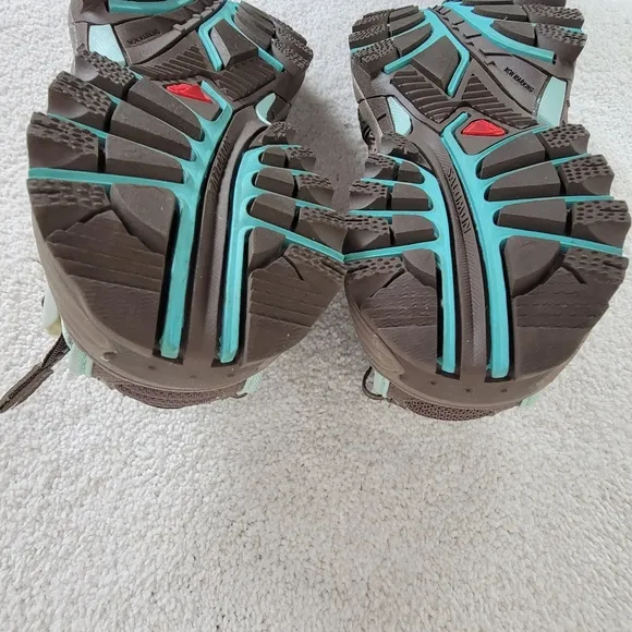 Salomon Brown/Aqua Techamphibian Trail Hiking Waterproof Sneaker/Sandals Sz 7
