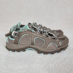 Salomon Brown/Aqua Techamphibian Trail Hiking Waterproof Sneaker/Sandals Sz 7