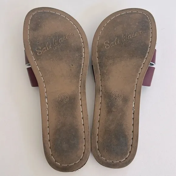Saltwater Sandal Classic Slide Adult women’s  Size 8 Claret
