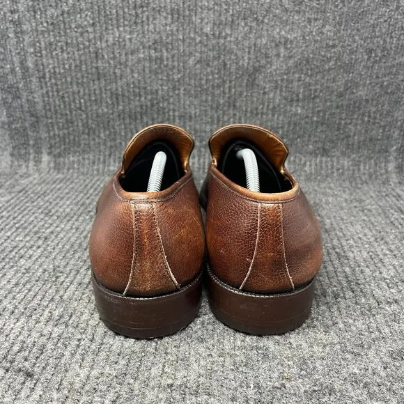 Salvatore Ferragamo Bit Loafers Dress Shoes Oxford Brown Leather Gold Mens 13 D