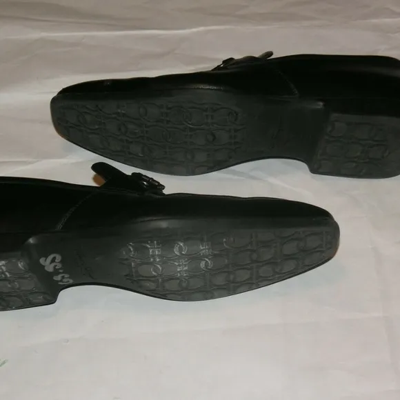 Salvatore Ferragamo Black Leather Gancini Bit Loafers 10D