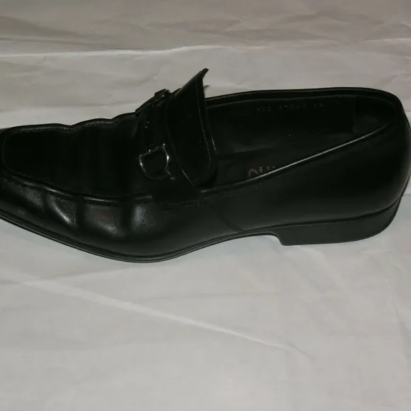 Salvatore Ferragamo Black Leather Gancini Bit Loafers 10D