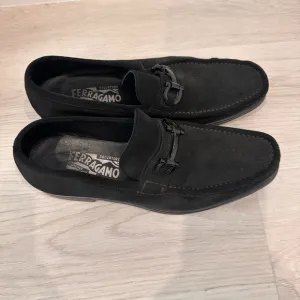 Salvatore Ferragamo Black Loafers Slip-On Shoes
