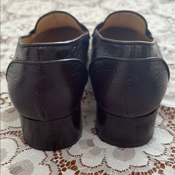 Salvatore Ferragamo Brown Loafers with Gold Buckle Size 7 2A