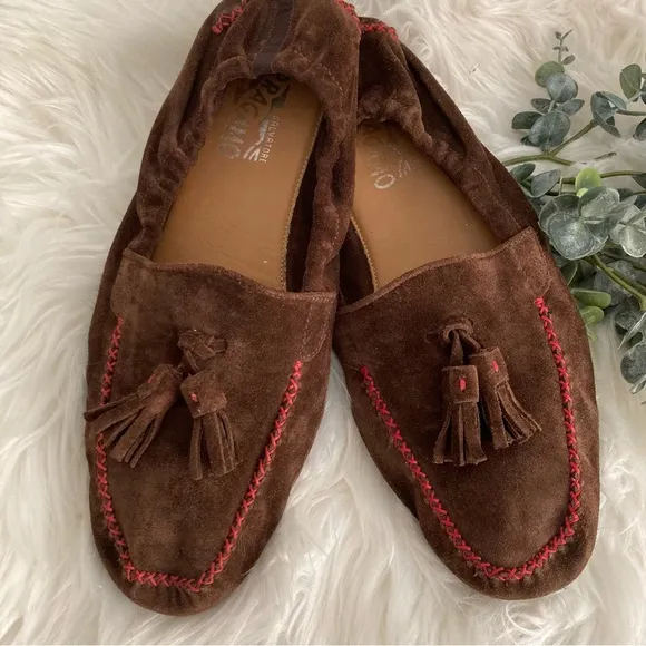 SALVATORE FERRAGAMO FABRIZIO LEATHER TASSEL LOAFERS