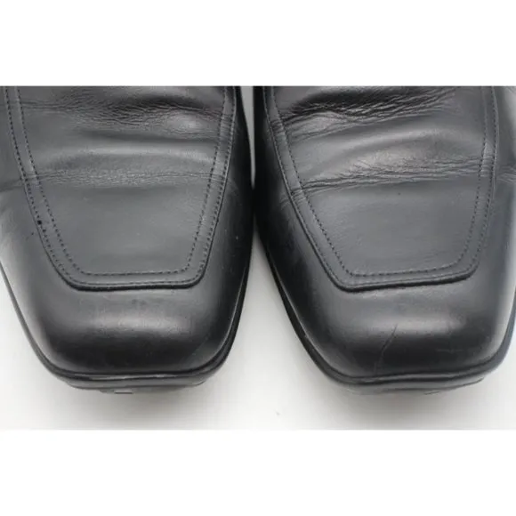 Salvatore Ferragamo Men's Size 9 EE Black Leather Gancini Buckle Loafers