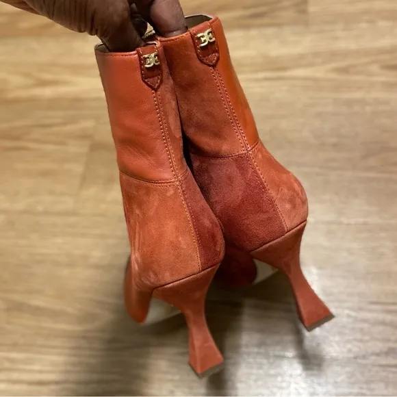 Sam Edelman Black Suede &amp; Leather Ankle Boots