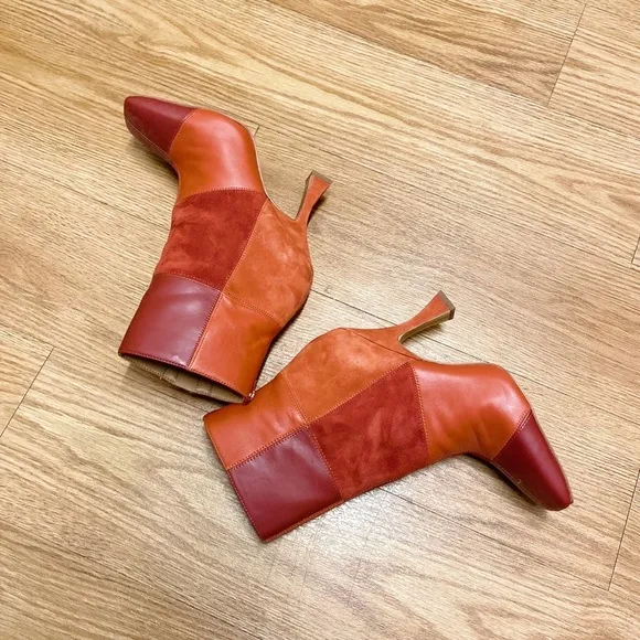 Sam Edelman Black Suede &amp; Leather Ankle Boots