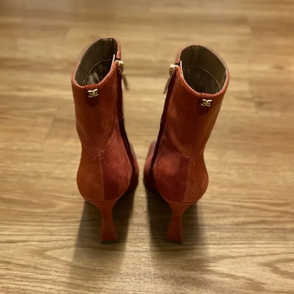 Sam Edelman Black Suede &amp; Leather Ankle Boots